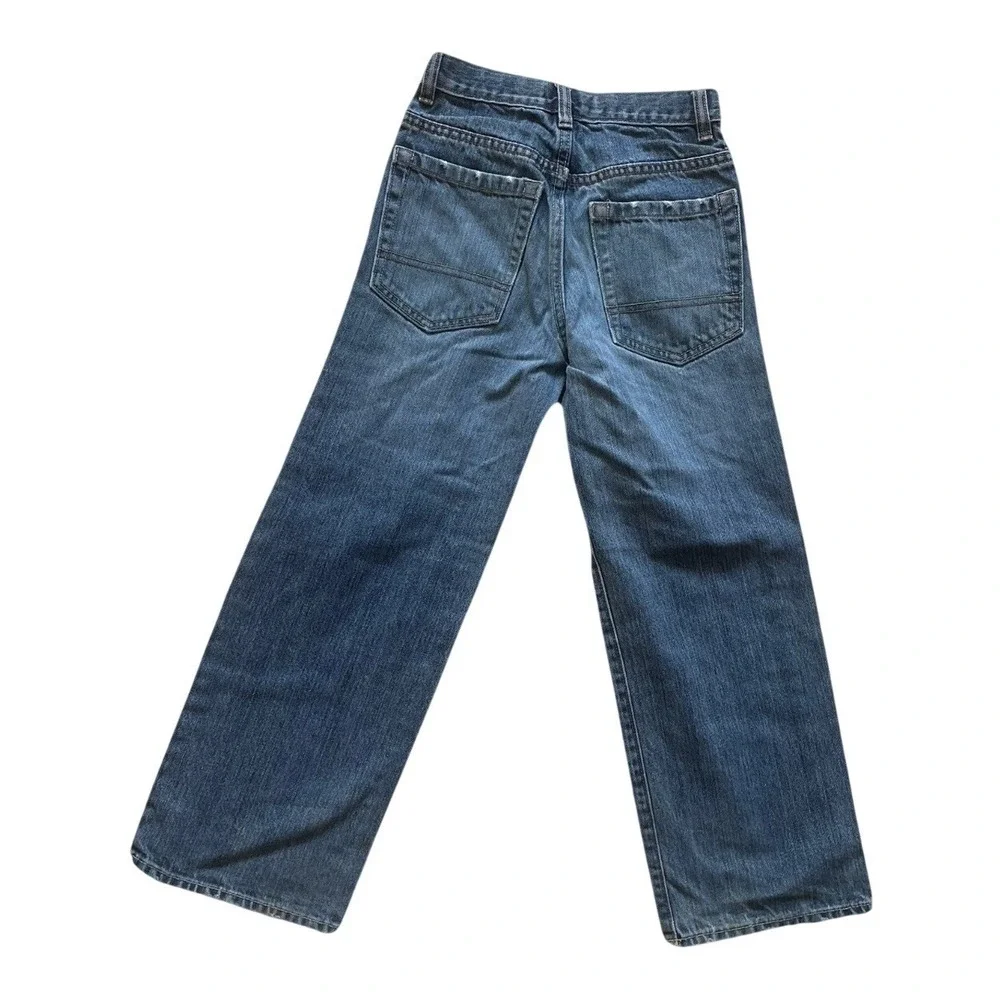 Old Navy Denim Jeans Boys 8 Slim Blue Regular Fit 100% Cotton Adjustable Waist